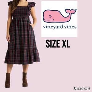 Vineyard Vines Red and Blue Plaid Dress